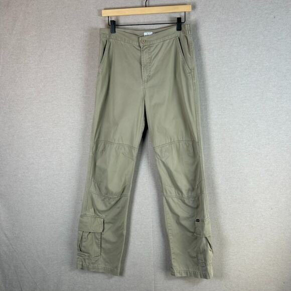 Y2K Vintage Calvin Klein Womens Cargo Khakis Pants Size 7 Loose Skater Grunge - Picture 1 of 9